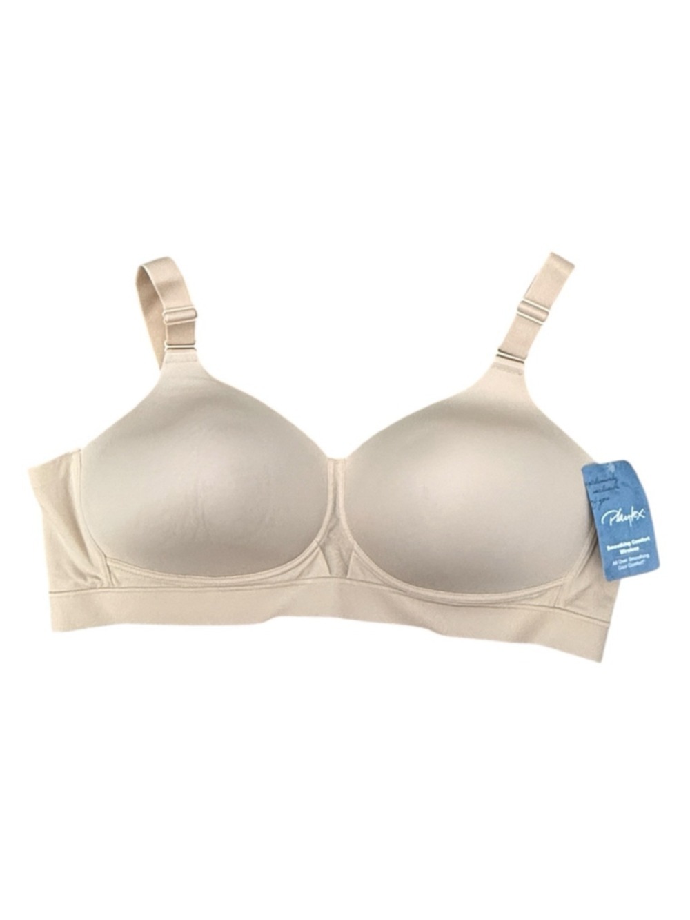Playtex 18 Hour Seamless Wireless Bra Nude Beige 42C Comfort Strap Support - Picture 2 of 4
